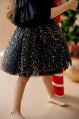 Shiny Black Dress Set