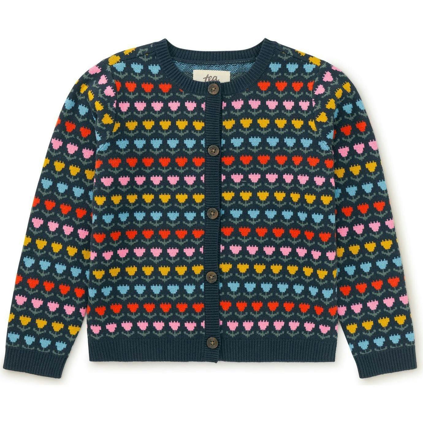 Iconic Raglan Long Sleeve Button-Up Knit Cardigan, Multi