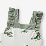 Mint Lobster Ruffle Square Neck Swimsuit