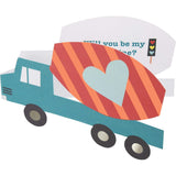 Truck Kids Valentine'S Cards & Stickers Set