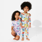 Comic Purple Bamboo Kids Pajama Short Set