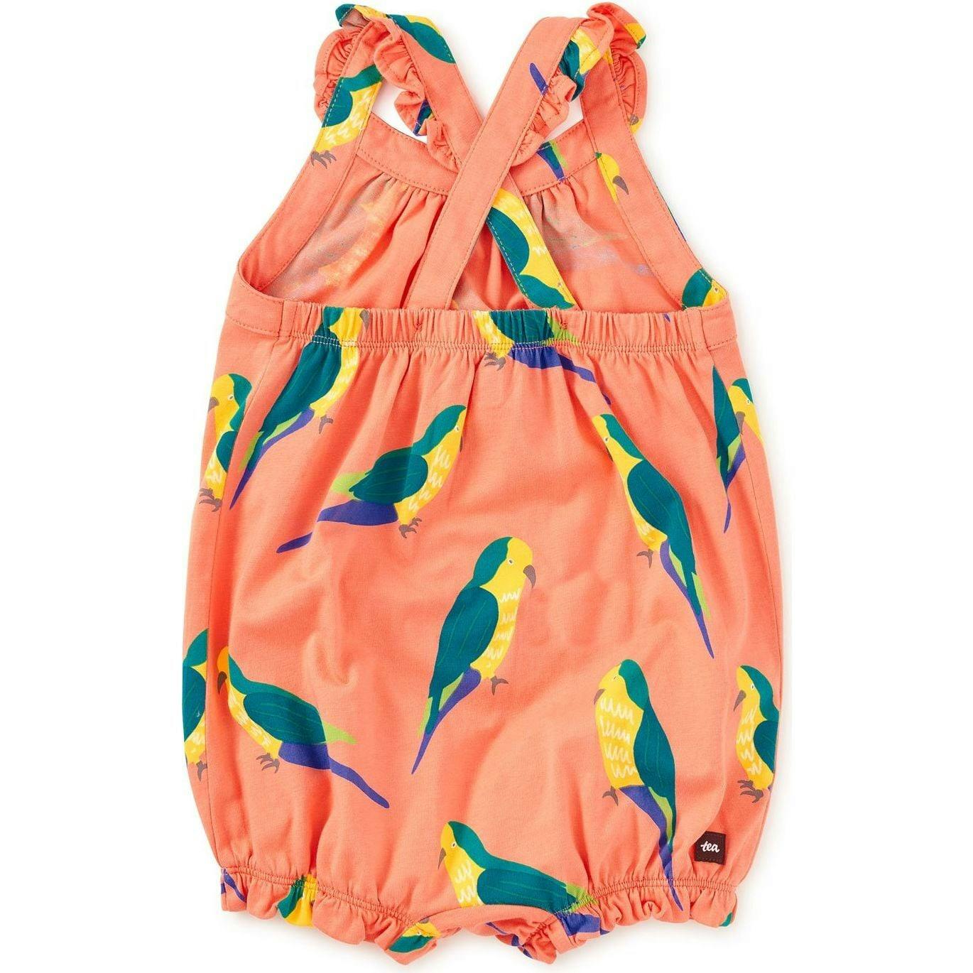 Cross-Back Baby Romper, Green