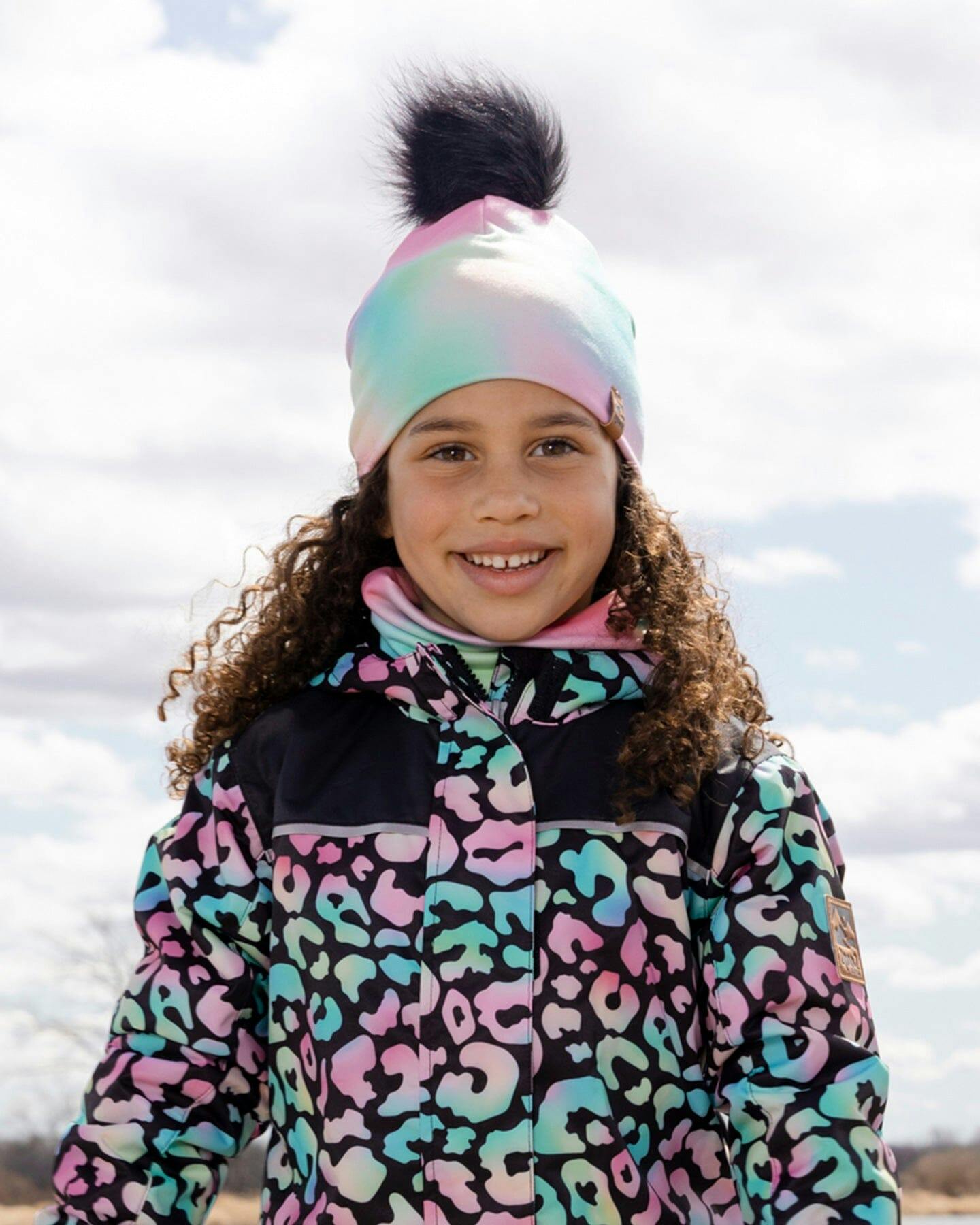 Stretch Jersey Hat With Pompom