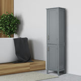 Mercer Mid Century Modern Bathroom Linen Tower Storage with Two Doors