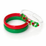 Holly Berry Glitter Bangles