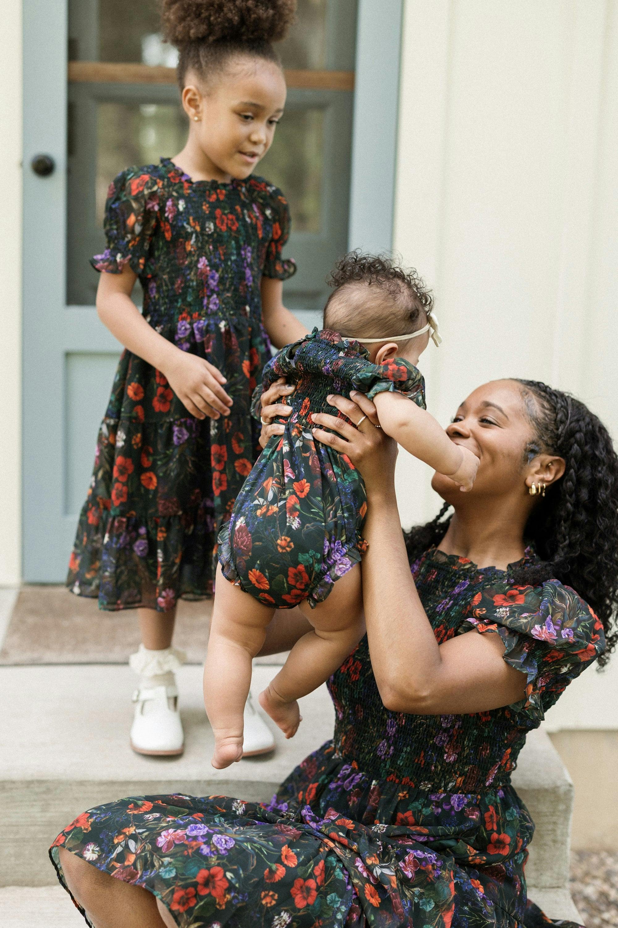 Mini Cordelia Dress in Evergreen Vivid Meadow