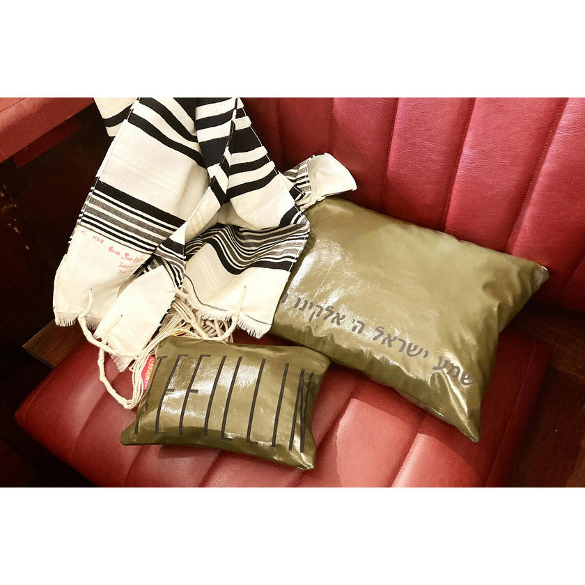 Tallit & Tefillin Faux Leather Bag Set