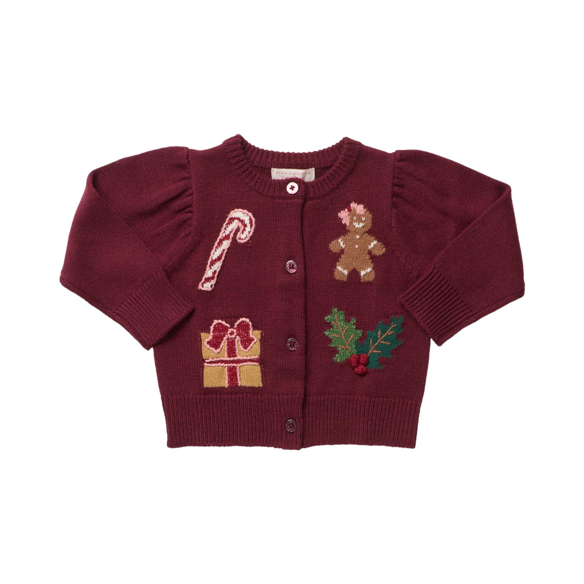 Baby Girls Constance Sweater - Holiday Patches