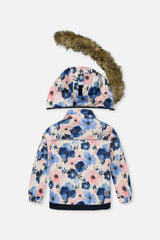 Two Piece Play Snowsuit Watercolor Flower Print