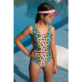 Fancy Animal Print Sleeveless One-Piece Swimsuit