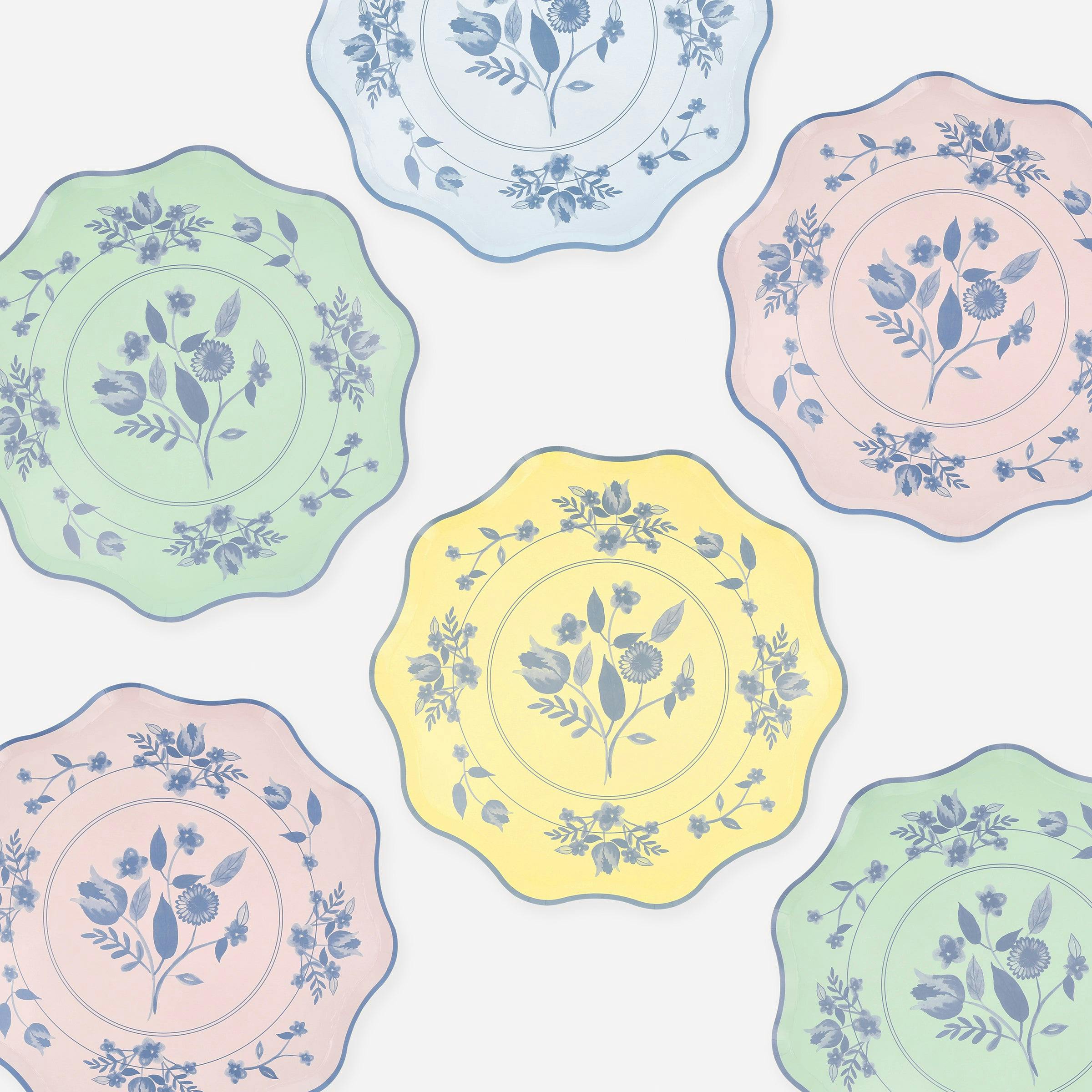 Vintage Botanical Side Plates