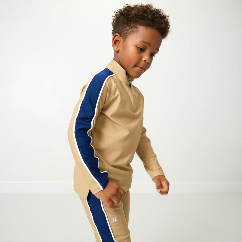 khaki sideline half-zip