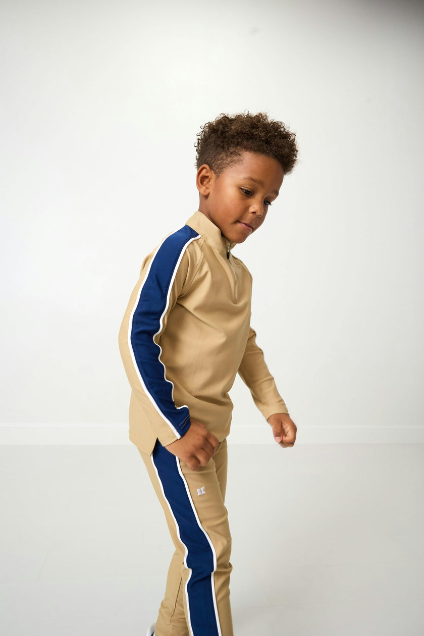 khaki sideline half-zip