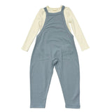 Long Sleeve Harem Jumpsuit Set in Grayish Blue