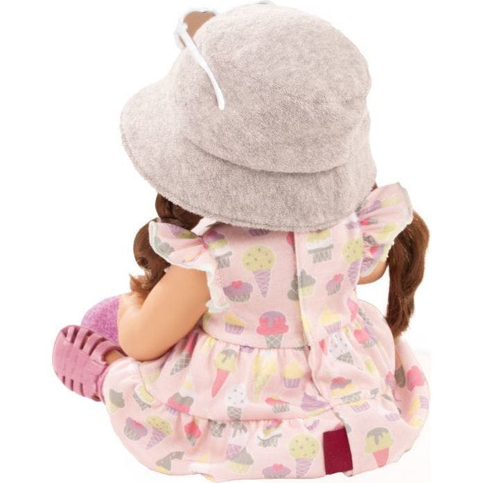 Maxy Aquini Popsicle - 16.5" All Vinyl Bath Baby Doll with Brown Hair to Wash and Style