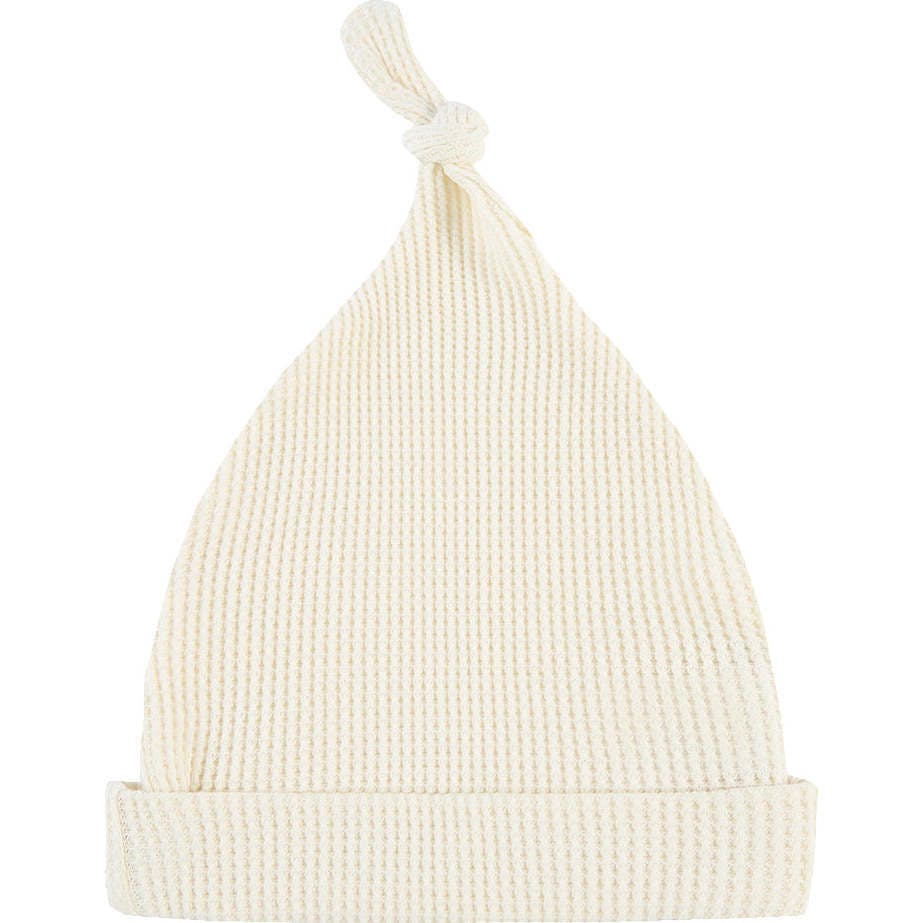 Vanilla Waffle Knotted Beanie Hat