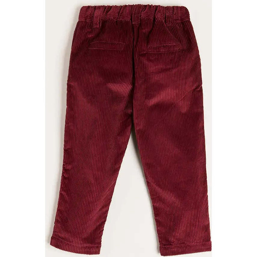 Corduroy Trousers in Burgundy (18mths-5yrs)