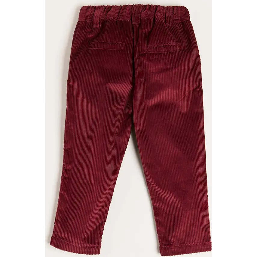 Corduroy Trousers in Burgundy (18mths-5yrs)