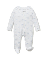 Baby's Pima Romper in Something Blue Bows