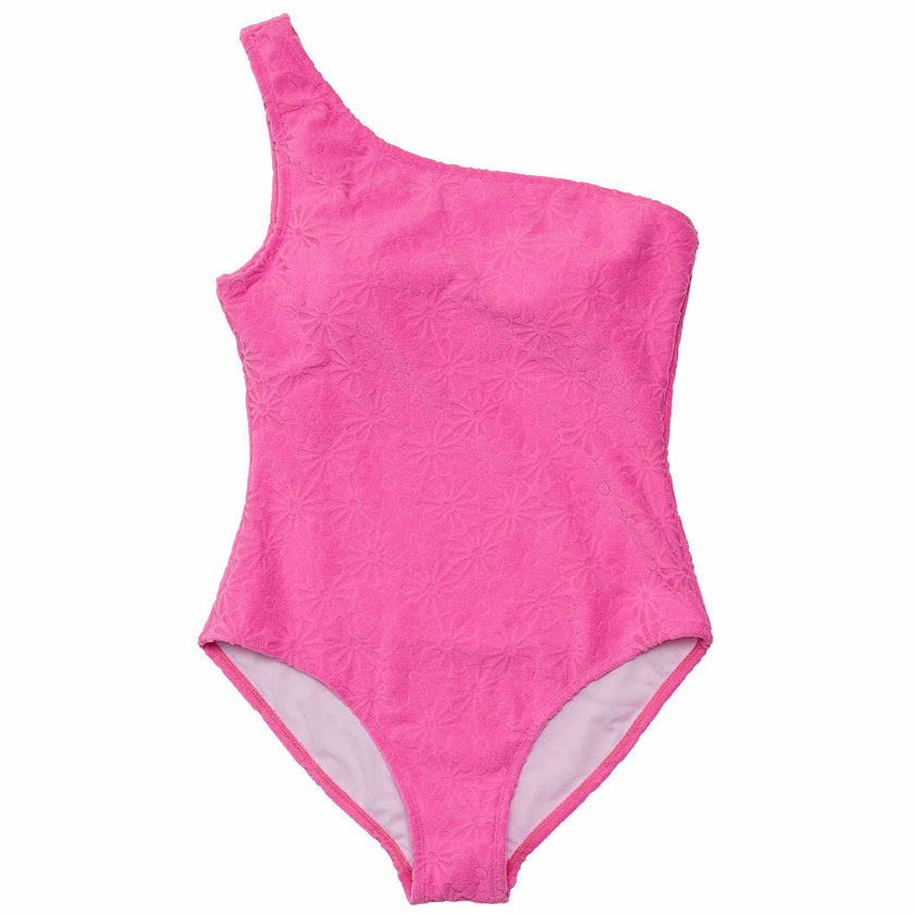 Women's Plush Terry UPF50+ One Shoulder Swimsuit