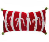Candy Cane with Stripes Pillow