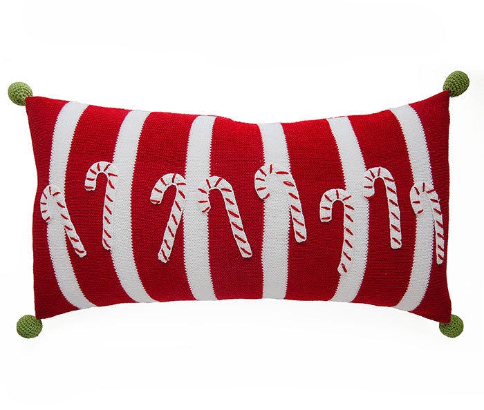 Candy Cane with Stripes Pillow