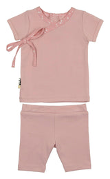 Speckled Wrap Top & Short Set