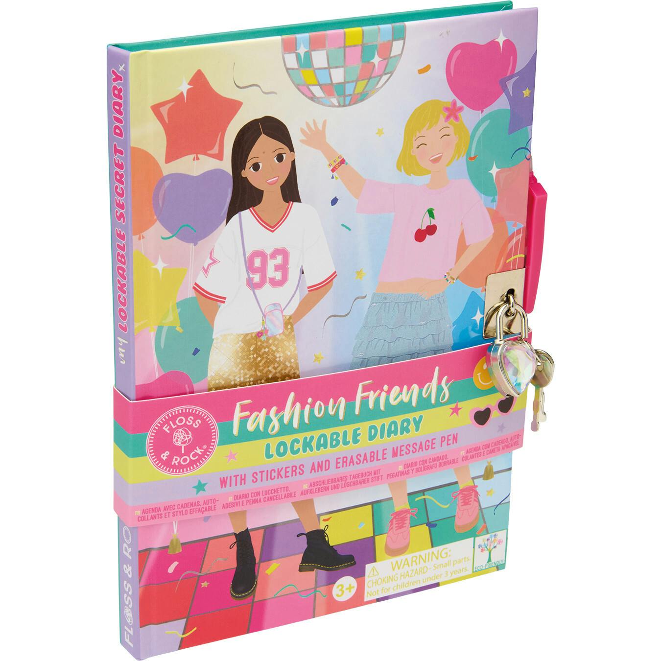 Fashion Friends Lockable Diary with Erasable Pen ( Varied Designs )