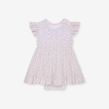 Andina Rose Pointelle Ruffled Bodysuit Dress
