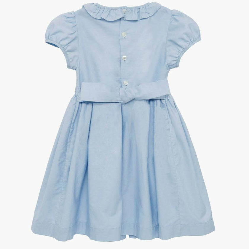 Willow Rose Hand Smocked Dress in Cornflower Blue