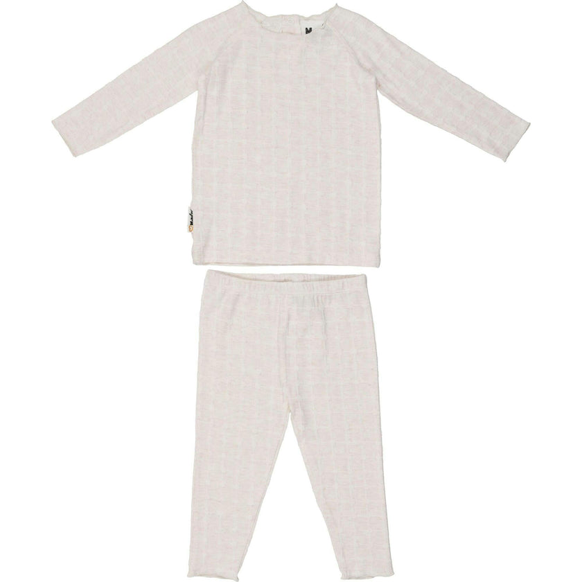 Box Design Raglan Sleeve Top & Pant Set