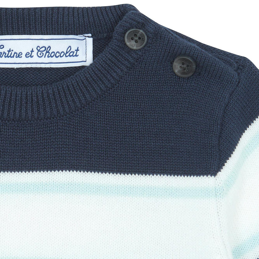 TARTINE ET CHOCOLAT Sailor Stripes Baby Sweater