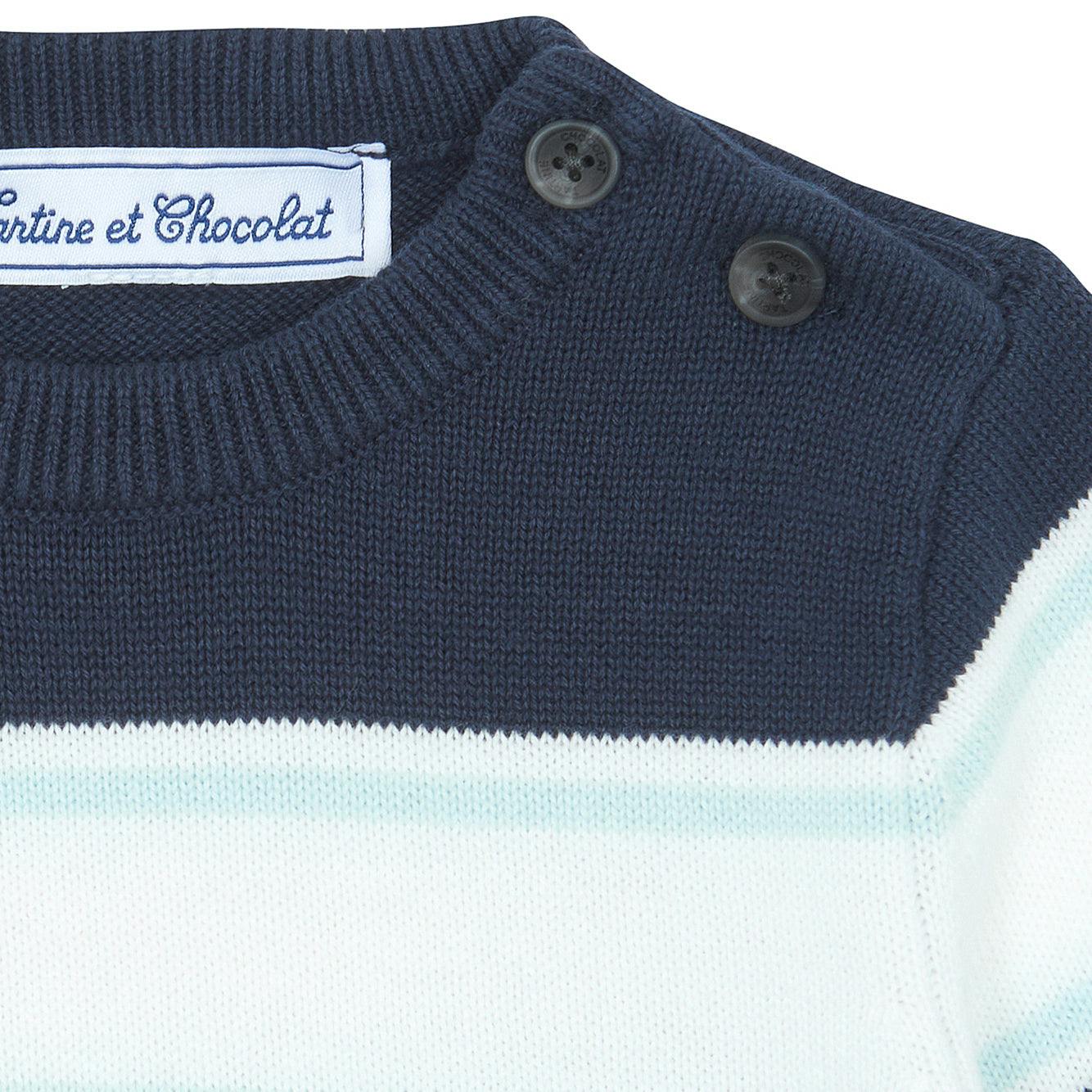 TARTINE ET CHOCOLAT Sailor Stripes Baby Sweater