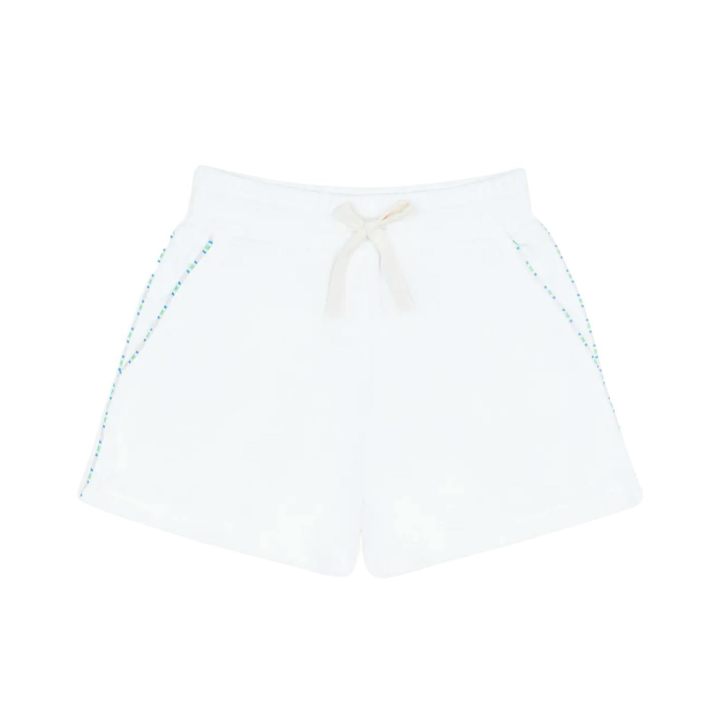 boys shell white french terry short