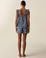 Women's Poplin Clara Short Set in Innkeeper Trellis