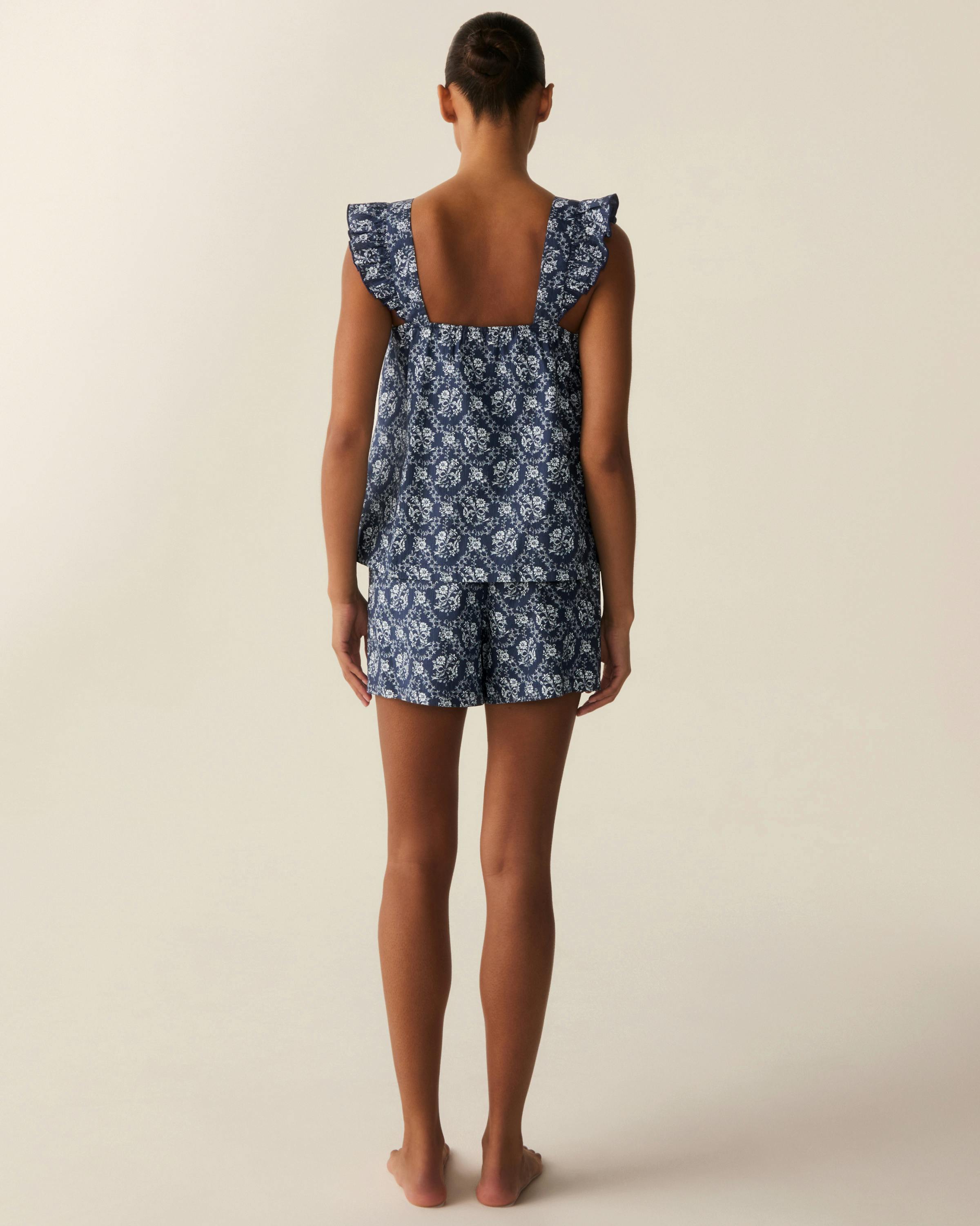 Women's Poplin Clara Short Set in Innkeeper Trellis