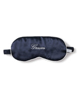 Men's Silk 'Groom' Sleep Mask in Navy