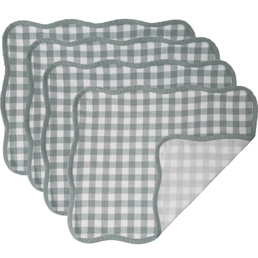 Set of 4 Giardino Reversible Placemats (Verde/Blu)