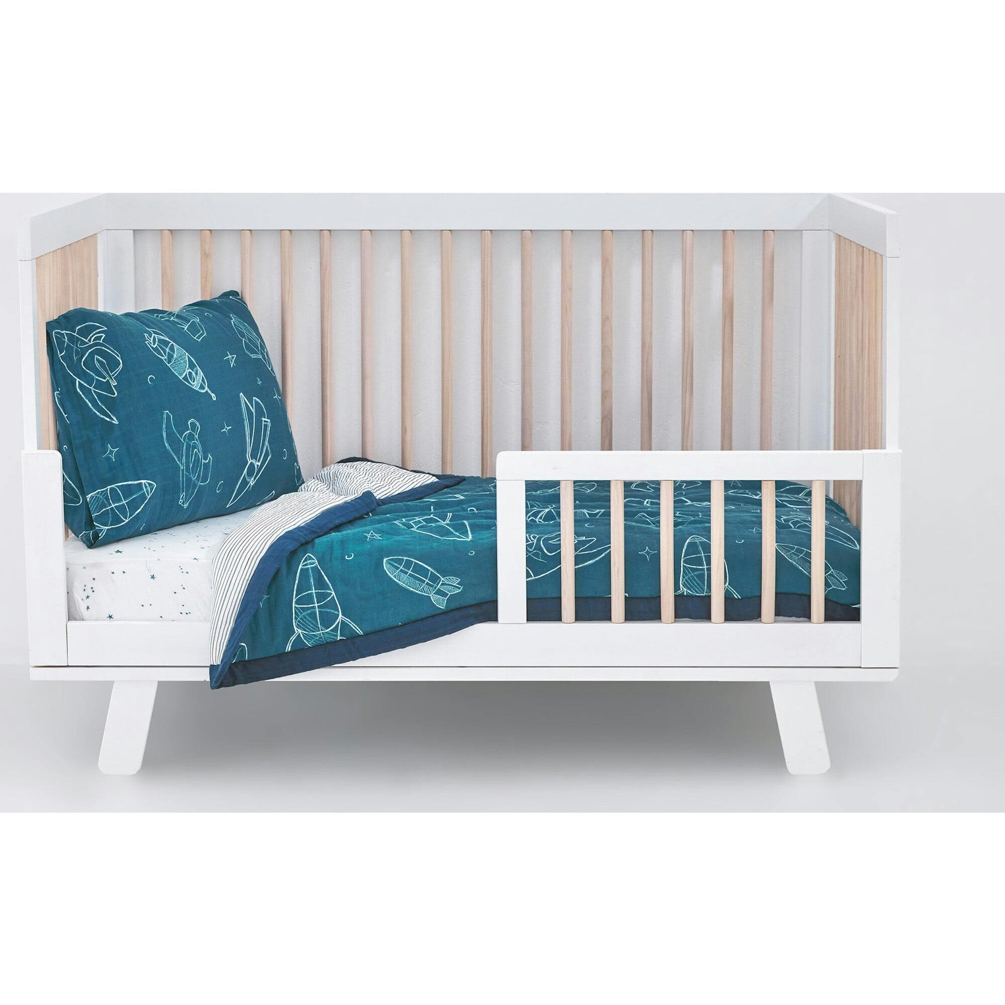 Cotton Muslin Toddler Bedding 3 Piece Set - Blast Off