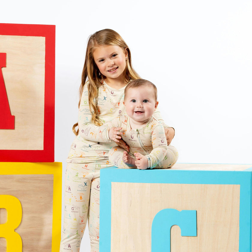 Dino ABC Bamboo Kids Pajamas