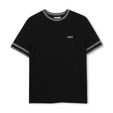 Black Contrast Trim T-Shirt