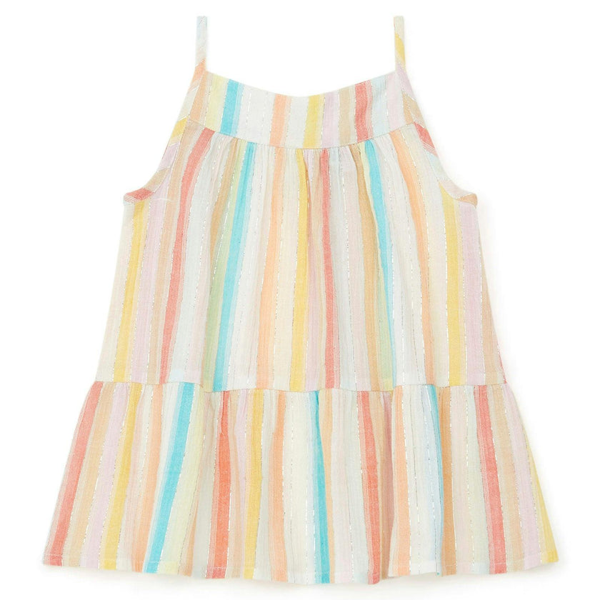 Striped Lurex Swing Top