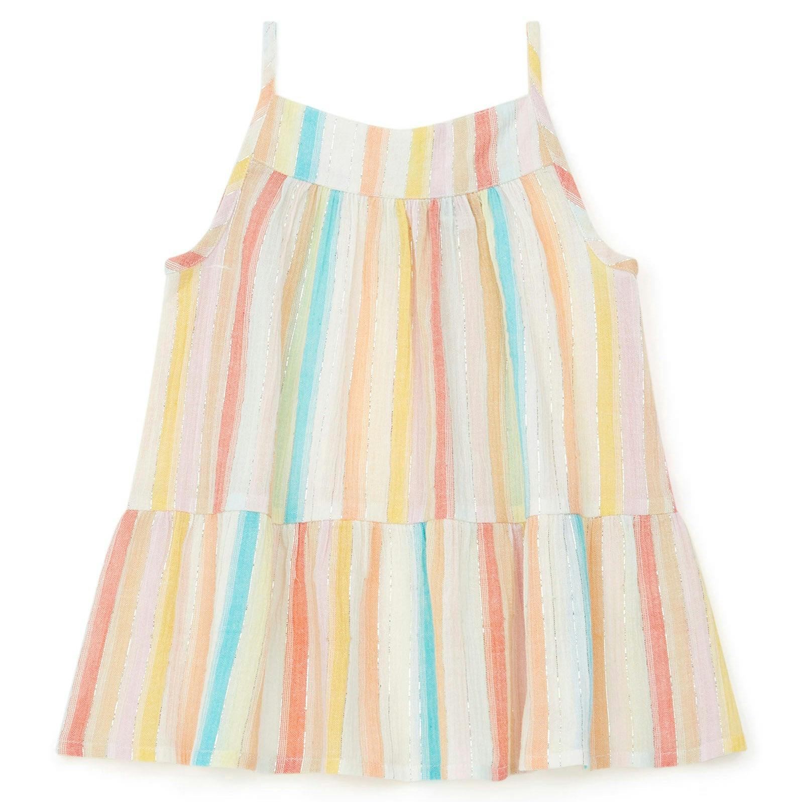 Striped Lurex Swing Top
