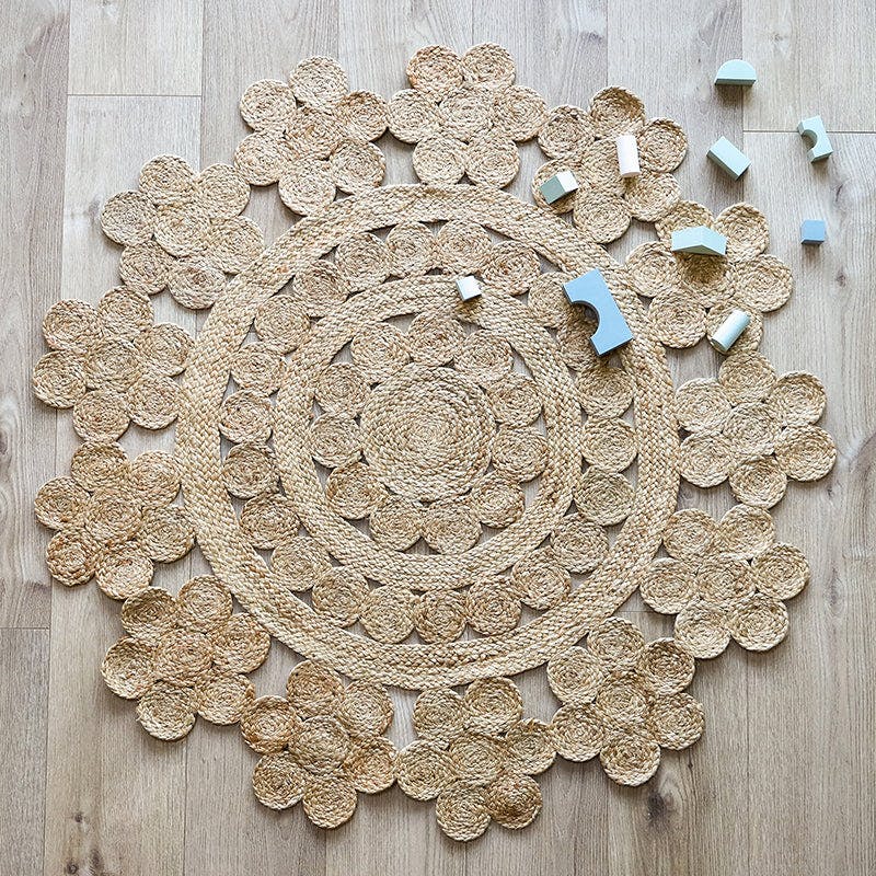 Moora Hand-Braided Jute Openwork Round Rug