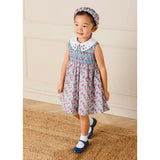 Emilia Floral Embroidered Collar Sleeveless Dress in Red (12mths- 10yrs)