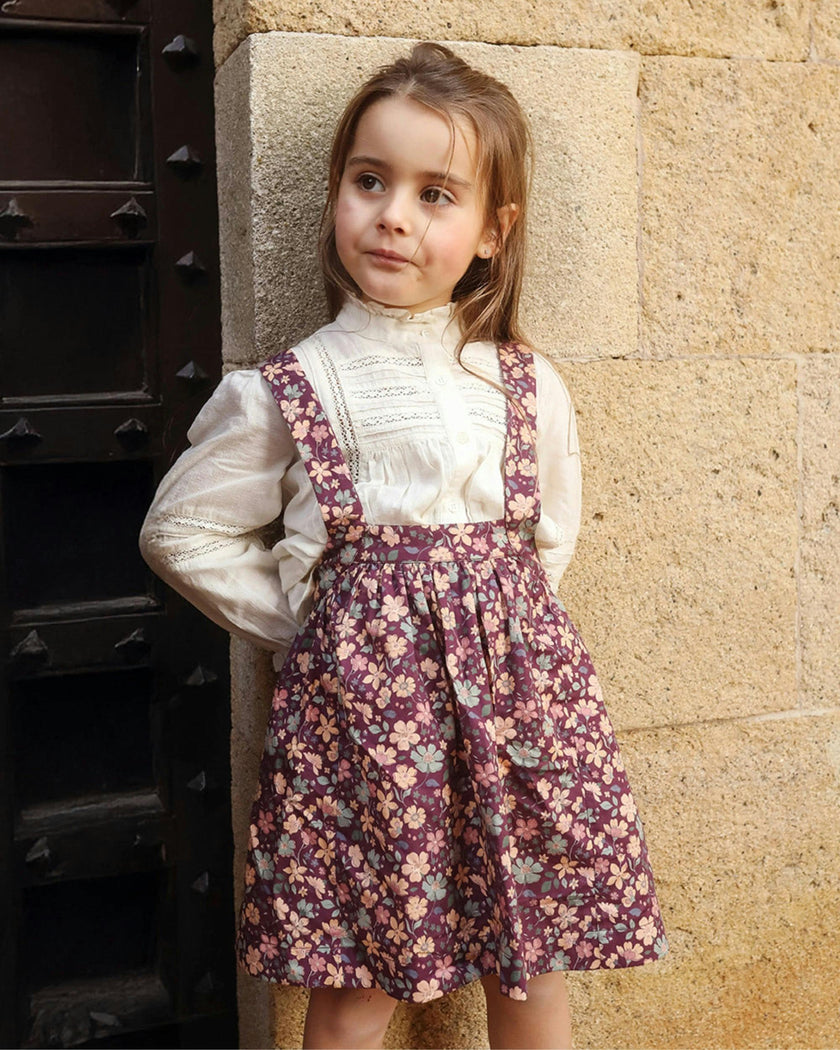 Annie Skirt - Garden Flowers Plum