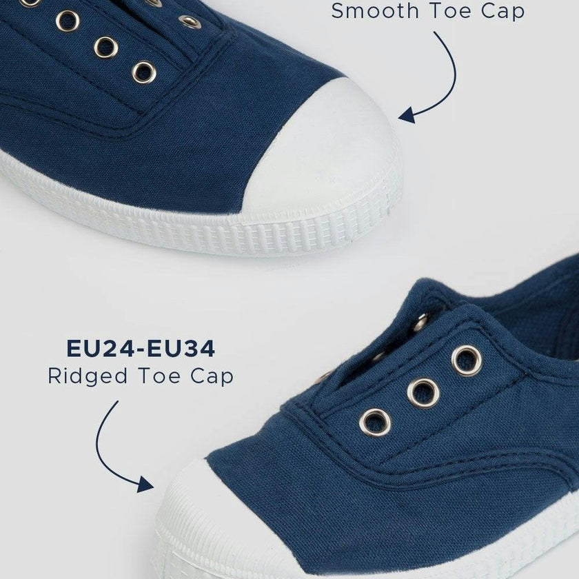 Hampton Canvas Plum Print Plimsolls in Silver