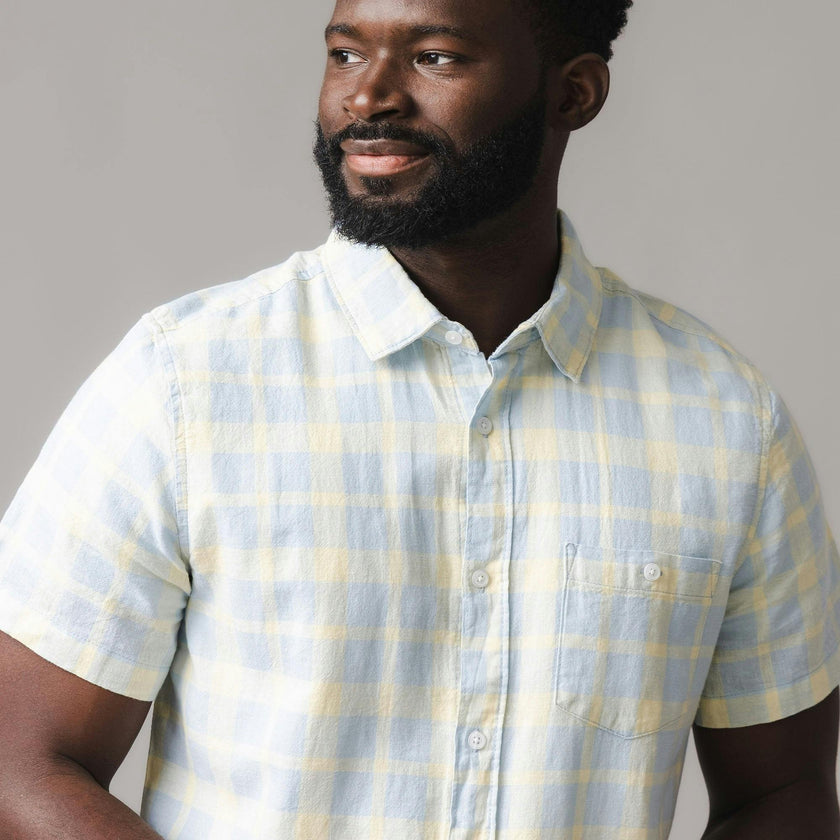Linen Short Sleeve Button Down Shirt