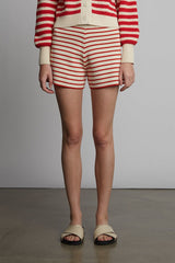 LEA STRIPE SHORT | IVORY + ROSSO