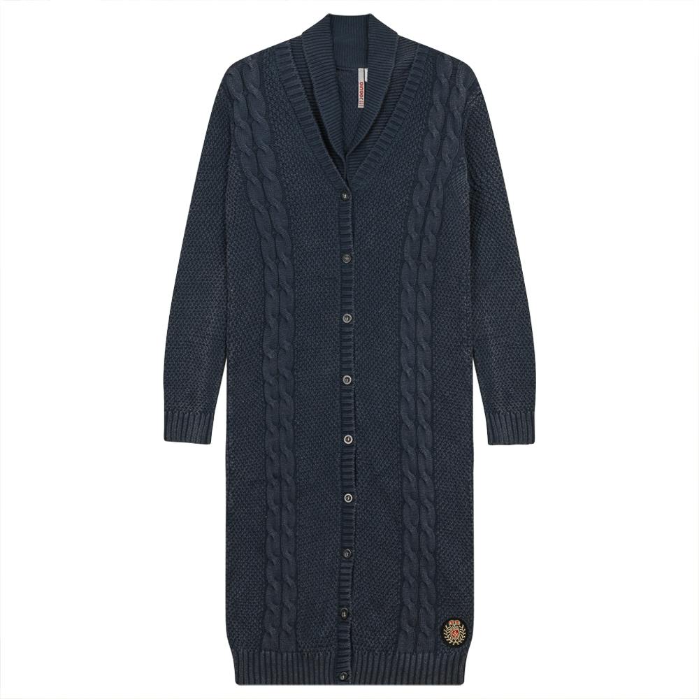 Cable Knit Long Cardigan